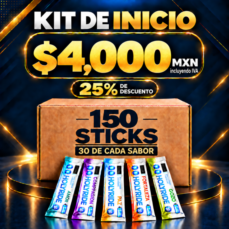 25% off kit de inicio super sampler pack 150 sticks individuales (gozo, paz, fortaleza, amor, compasion)